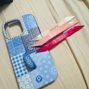Loopy Blue and White Patterned Phone Case